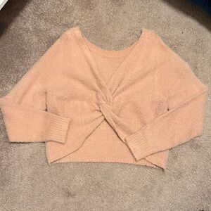 Hollister reversible twist back off the shoulder sweater